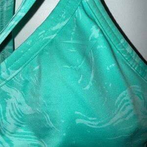 Gymshark Turquoise Sports Bra with Swirl Design
